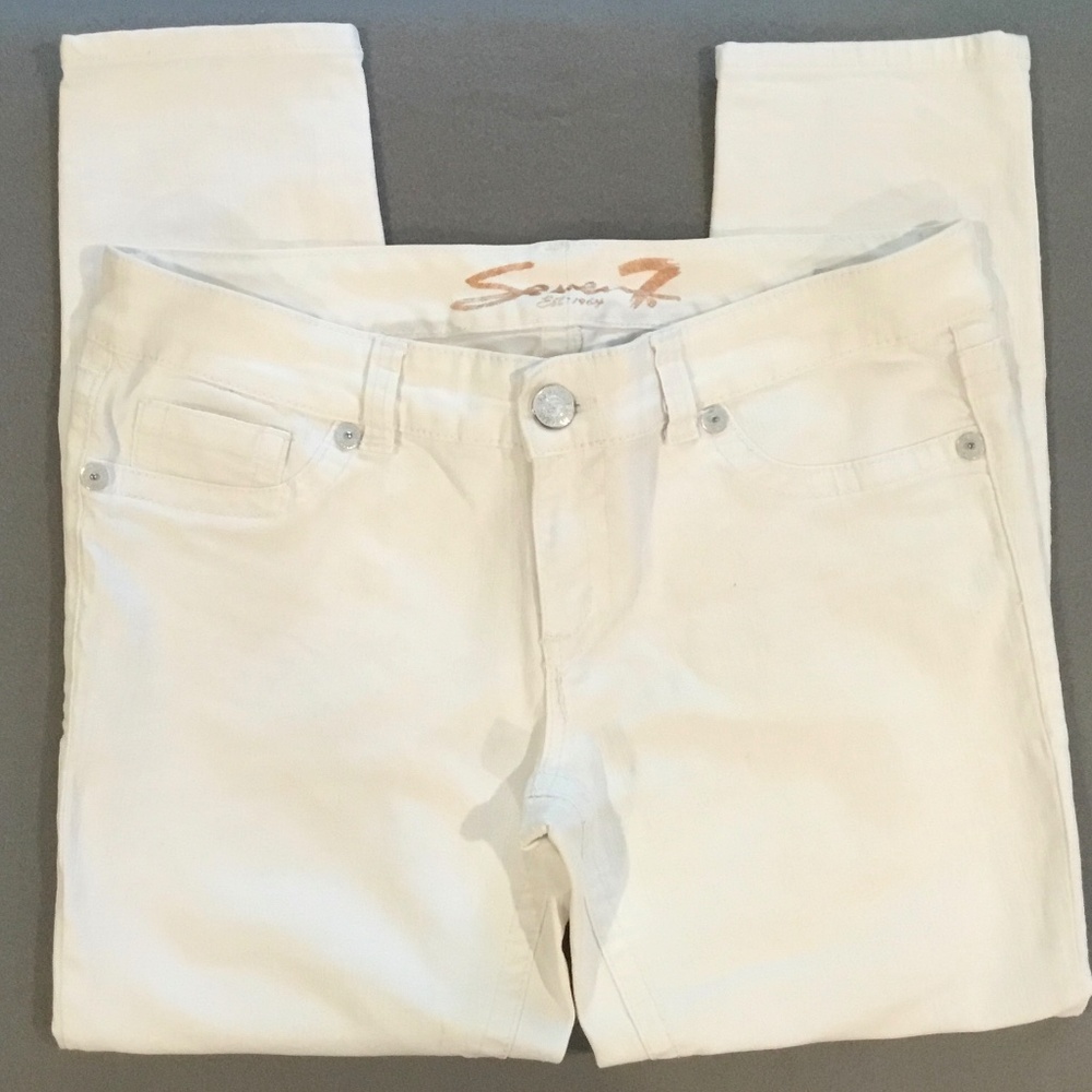 Seven 7 White Ankle Jeans